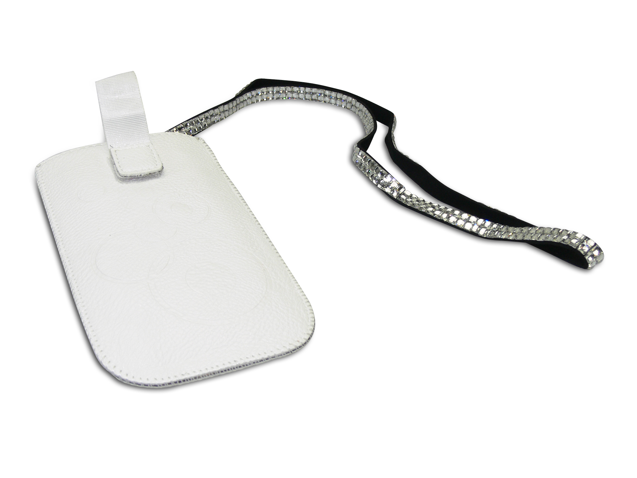 Neckstrap phone pouch White
