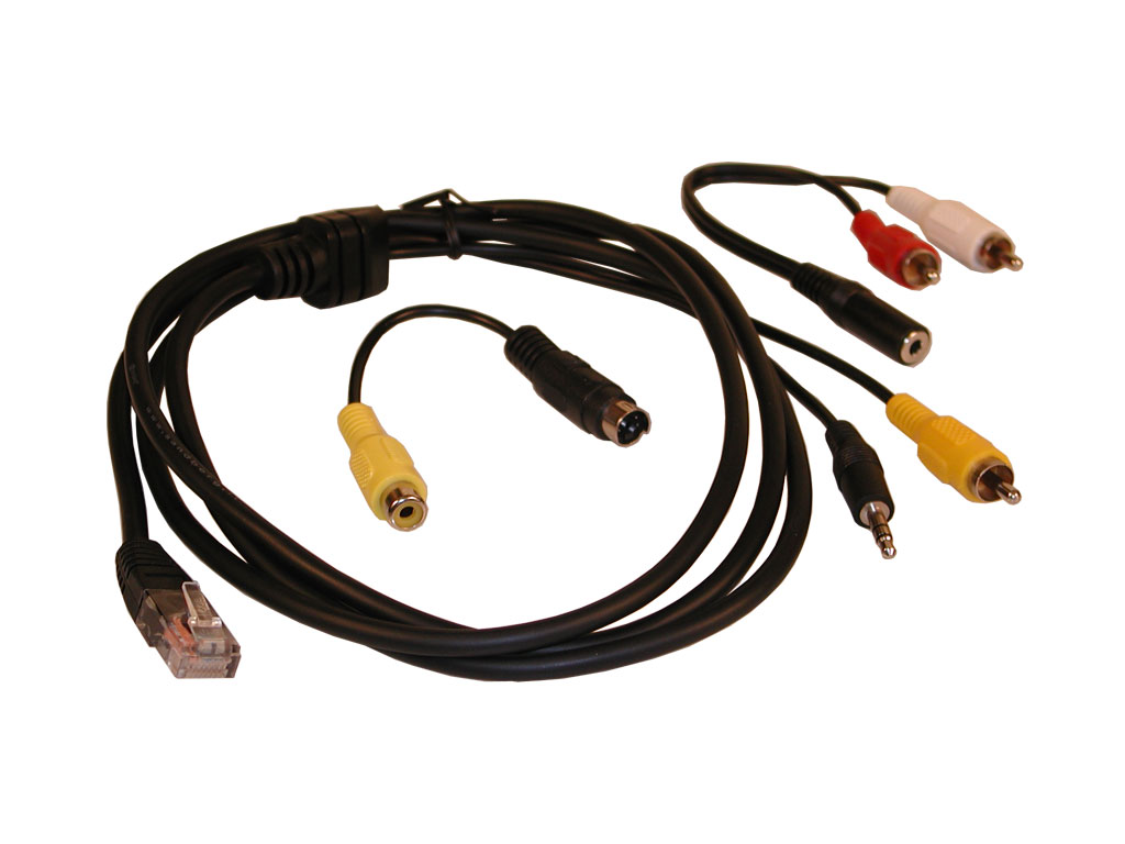 RJ45 til video+audio, 1,8 m