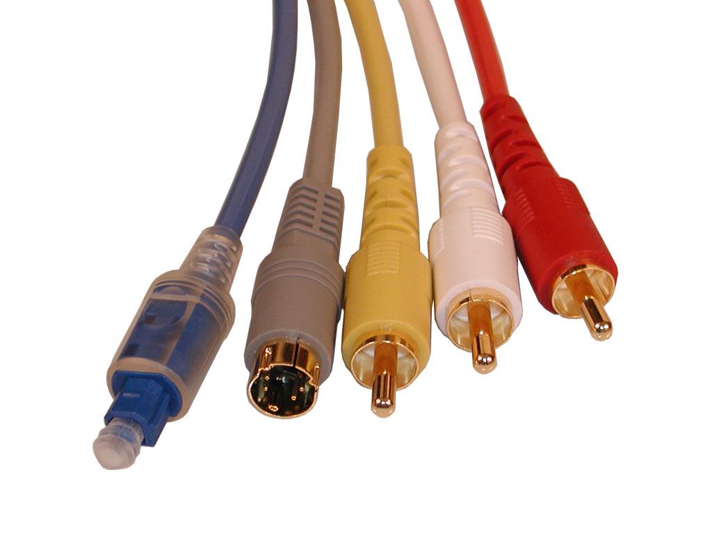 Multi 3xPhono+S-Vid+Toslink 5m