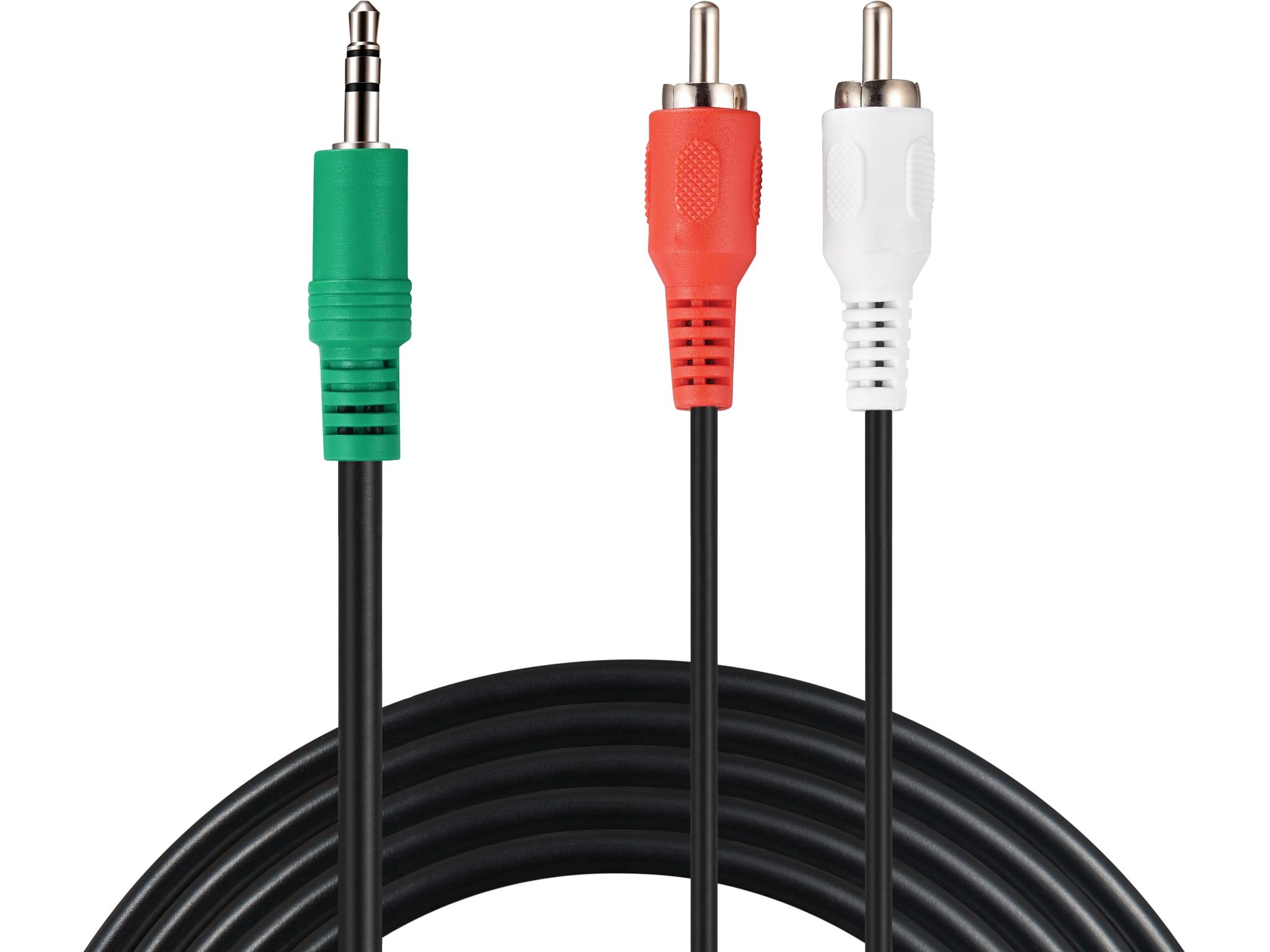 MiniJack-M->2xRCA-M  1 m