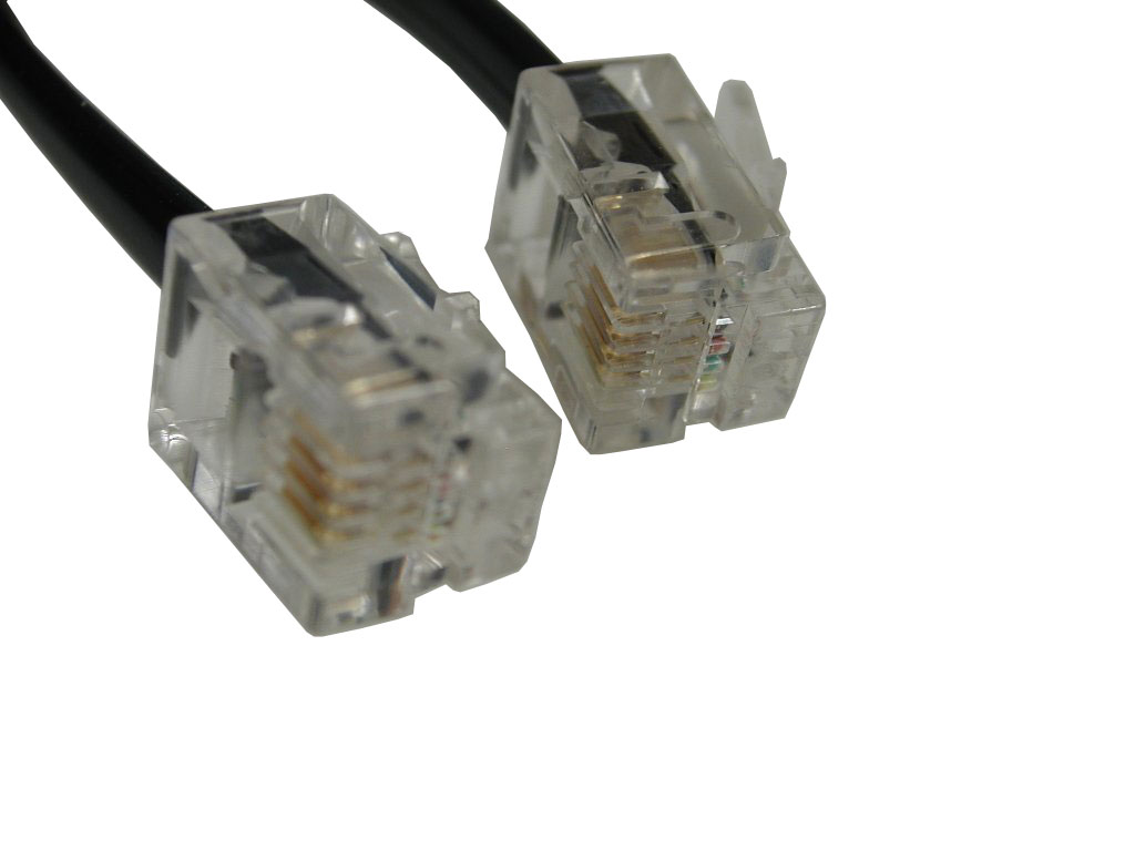 Tele RJ11-RJ11  1.8 m BLACK