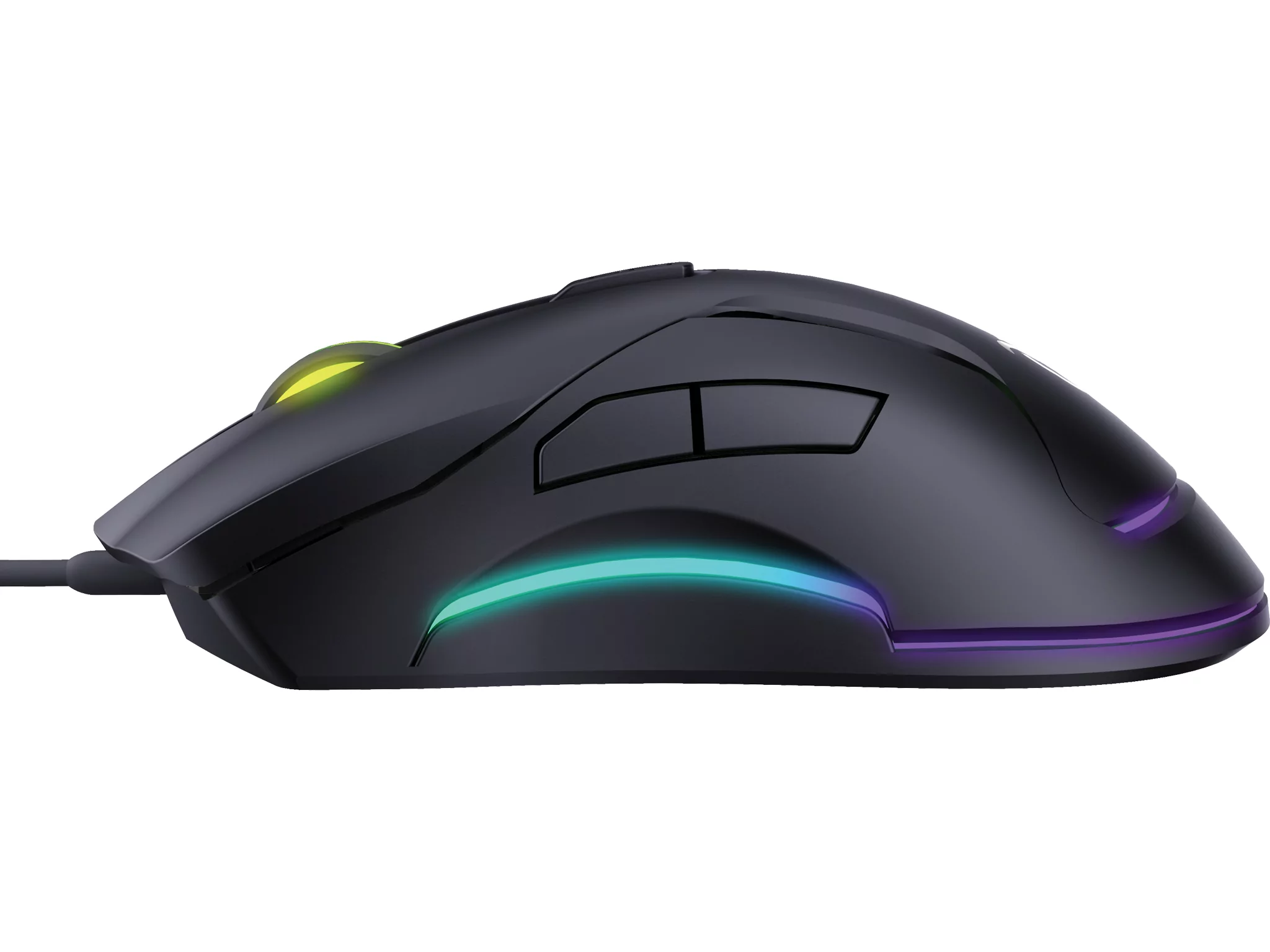 Sandberg 640-27 lightflow 6d | žična usb | 6 gumbov | 3600 dpi | rgb led | gaming miška 4 Sandberg 640-27 lightflow 6d gaming miška profil z rgb svetlobnim trakom