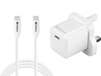 USB-C 20W Charger UK+USB-C>C
